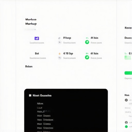 A digital dashboard illustrating advanced local SEO analytics with schema markup and community engagement metrics