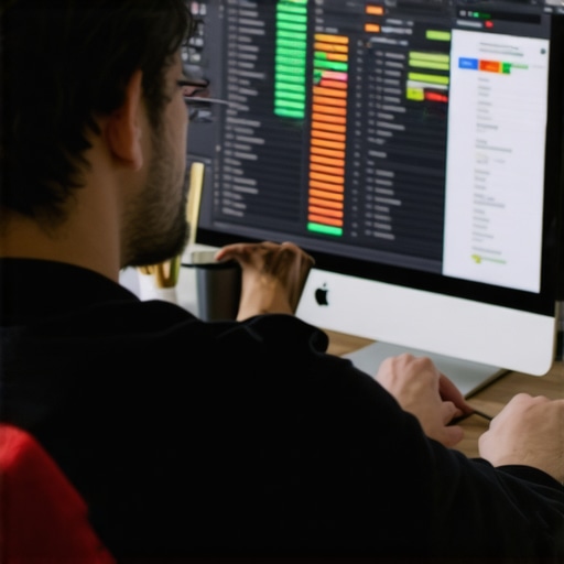 Data-Driven Local SEO Strategy Business owner reviewing local SEO analytics on a digital dashboard