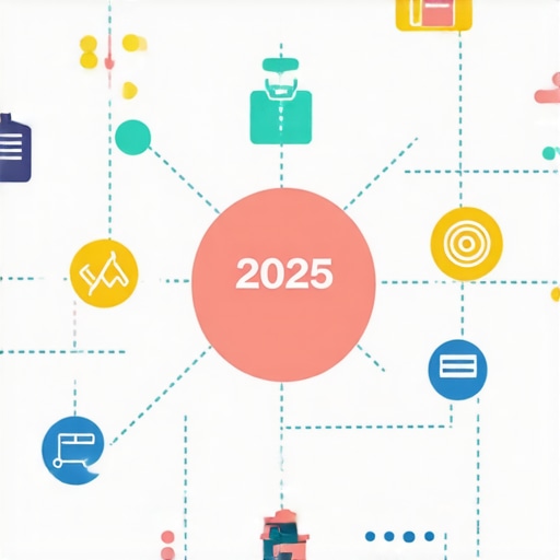 Illustration of local SEO ecosystem with digital and community elements.