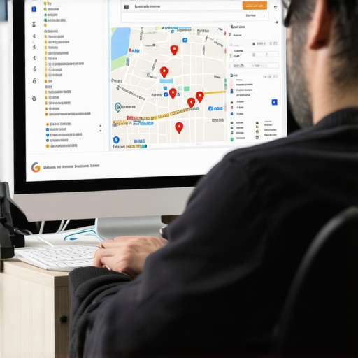 SEO professional reviewing local search rankings on Google Maps.