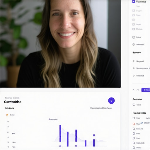 Business owner working on GMB profile optimization with analytics on screen