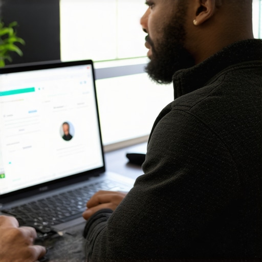 Business owner updating Google My Business profile and local citations