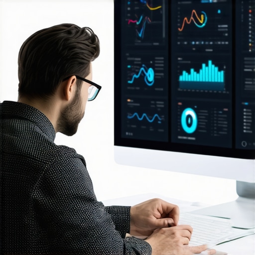 A marketer examining data from local SEO tools on a computer screen